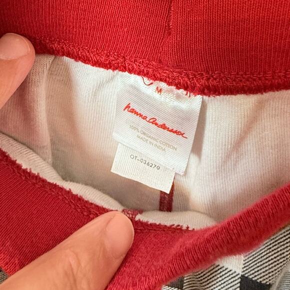 Hanna Andersson Women's Holiday Print Long John Pajamas Buffalo Plaid Medium - Picture 4 of 7